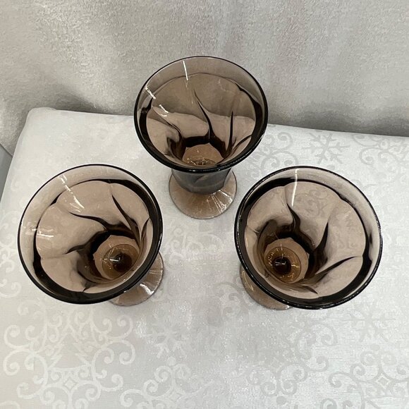 Fostoria Jamestown Brown Water Goblets Set/3 - Picture 3 of 5